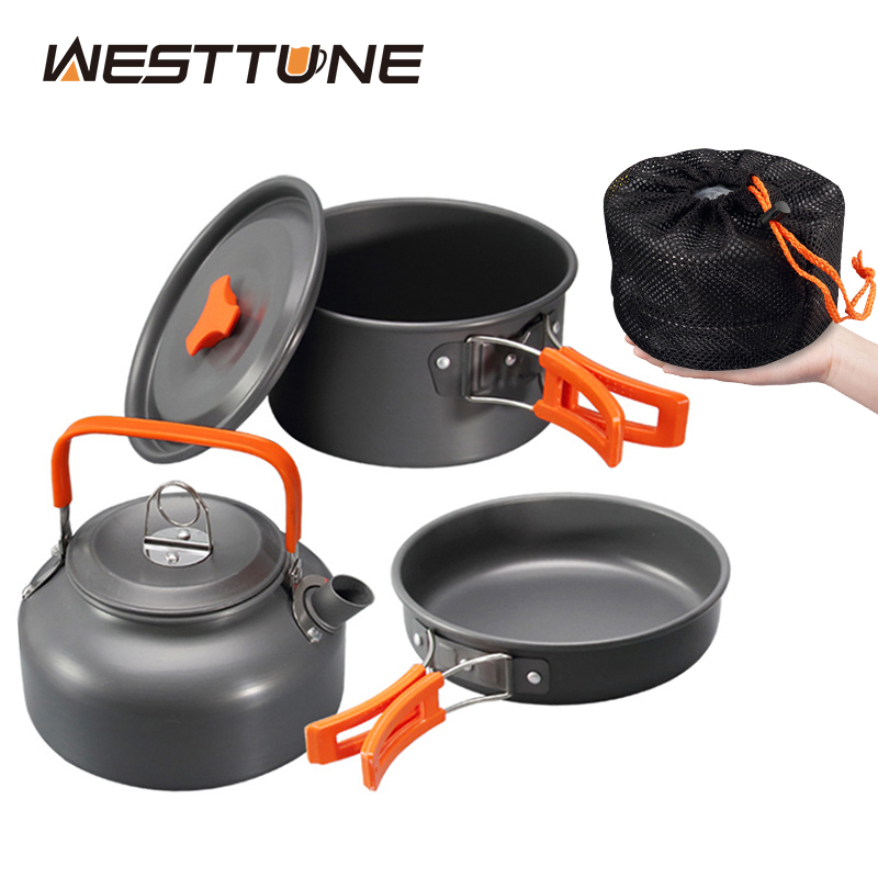 Camping Cooking Ware Set - WESTTUNE Camping Cookware Kit Aluminum Outdoor
