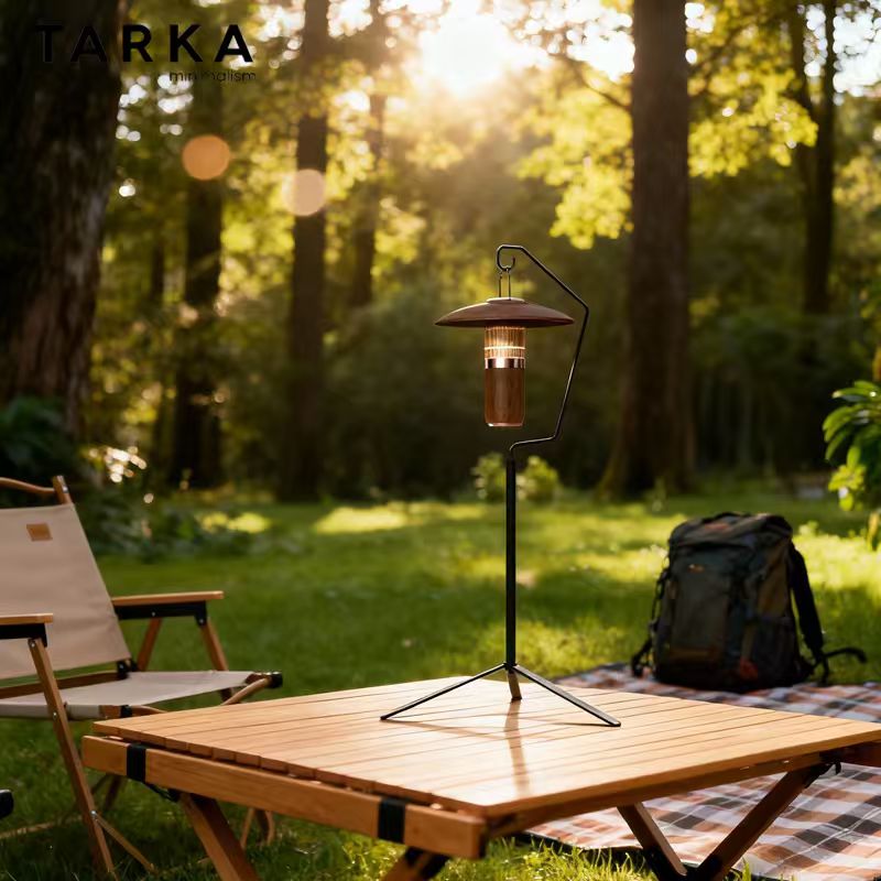 Camping Cooking Tripod - Detachable Lantern Stand Light Rack, Folding