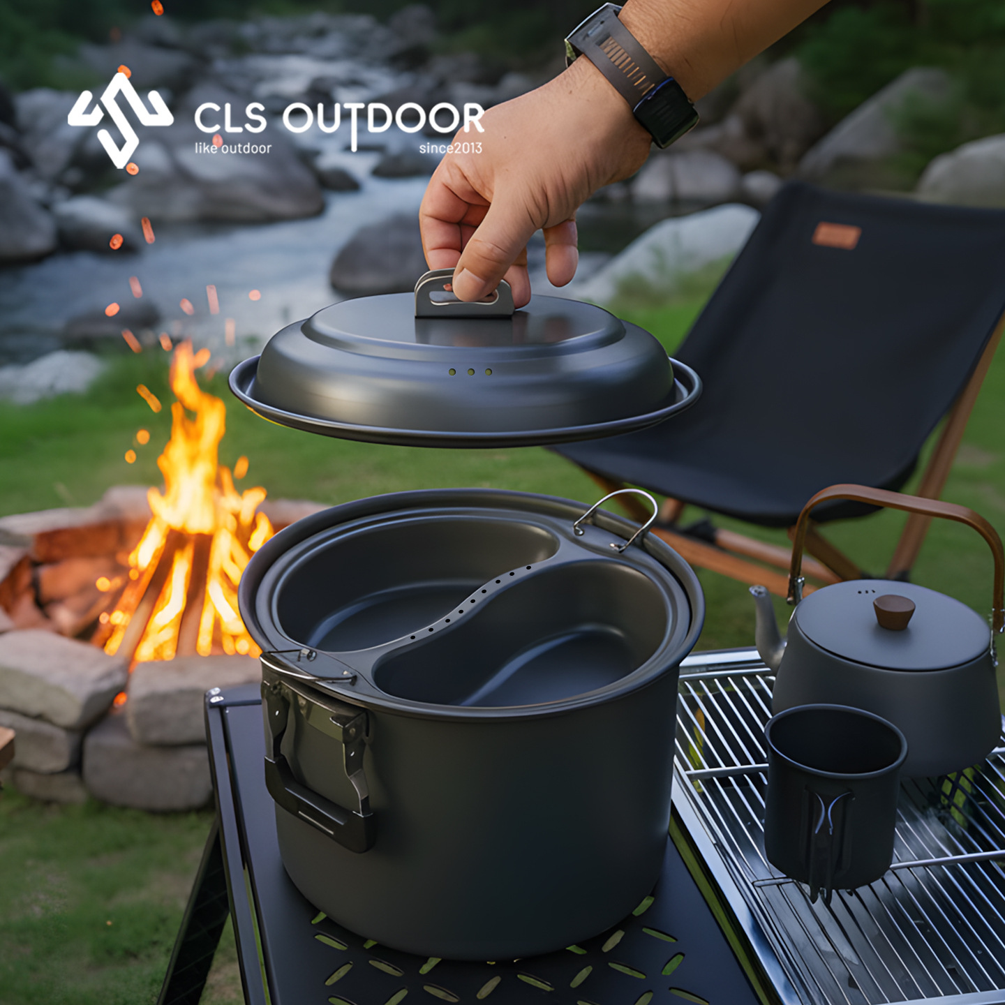 6.5L Large Capacity Mandarin D - Camping Cooking Set Large review and price
