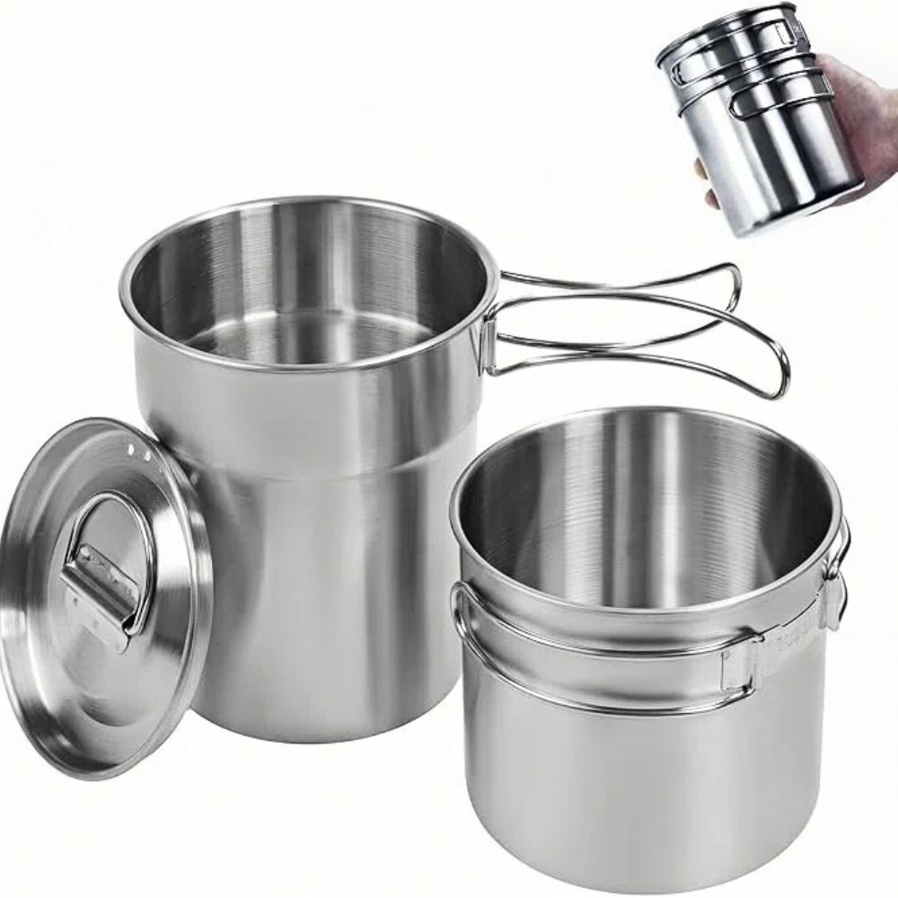 Foldable Camping Cups Mugs Cam - Camping Cooking Pot With Lid review and price
