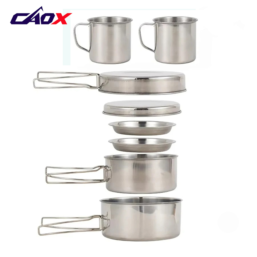 CAOX 8pcs/Set Camping Cookware - Camping Cooking Set Large review and price