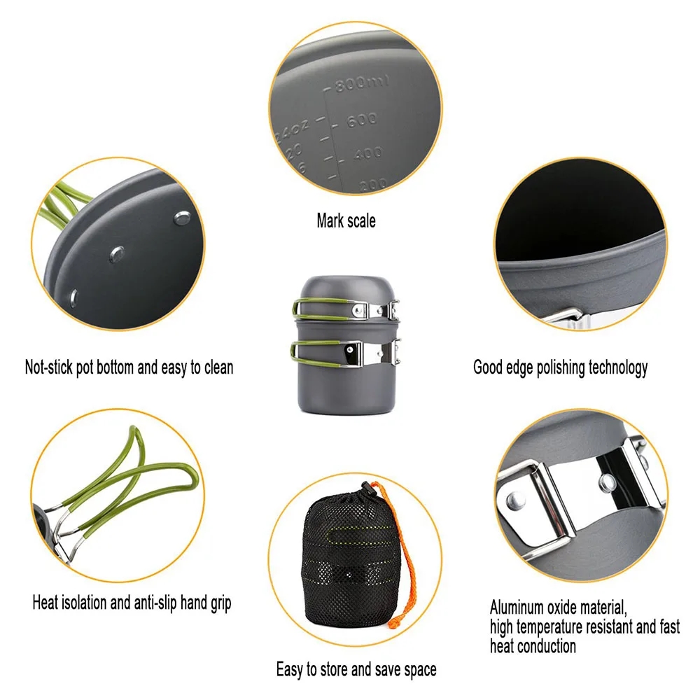 Camping Cookware Mess Kit Ultr - Camping Cooking Ware Set review and price