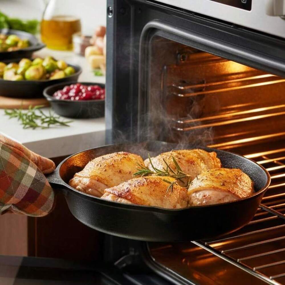 4-Piece Cast Iron Cookware Set - Camping Cooking Set Large review and price