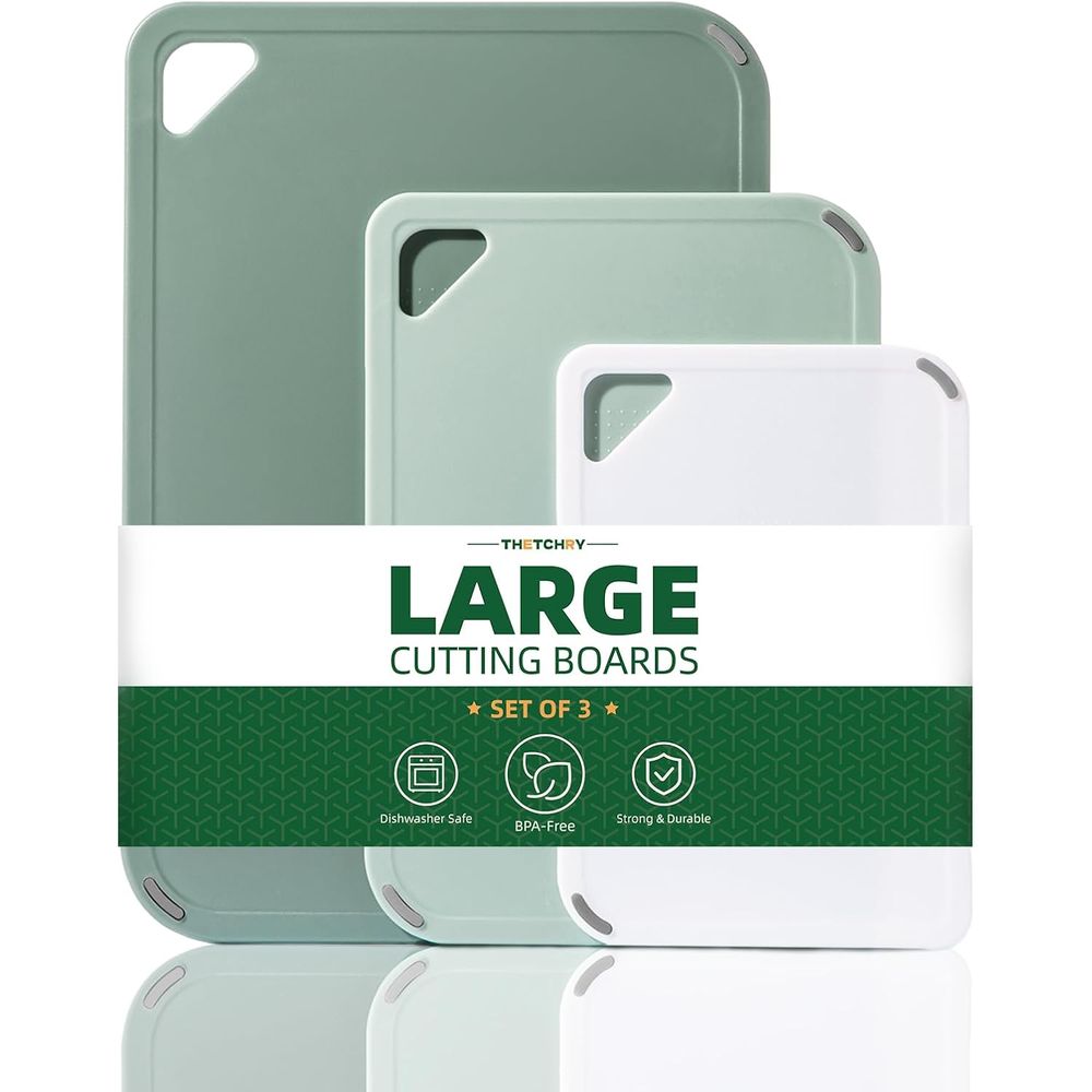 Plastic Cutting Board Set of 3 - Camping Cooking Set Large review and price