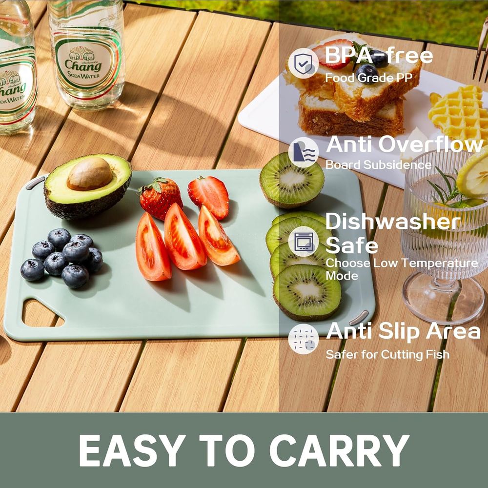 Plastic Cutting Board Set of 3 - Camping Cooking Set Large review and price