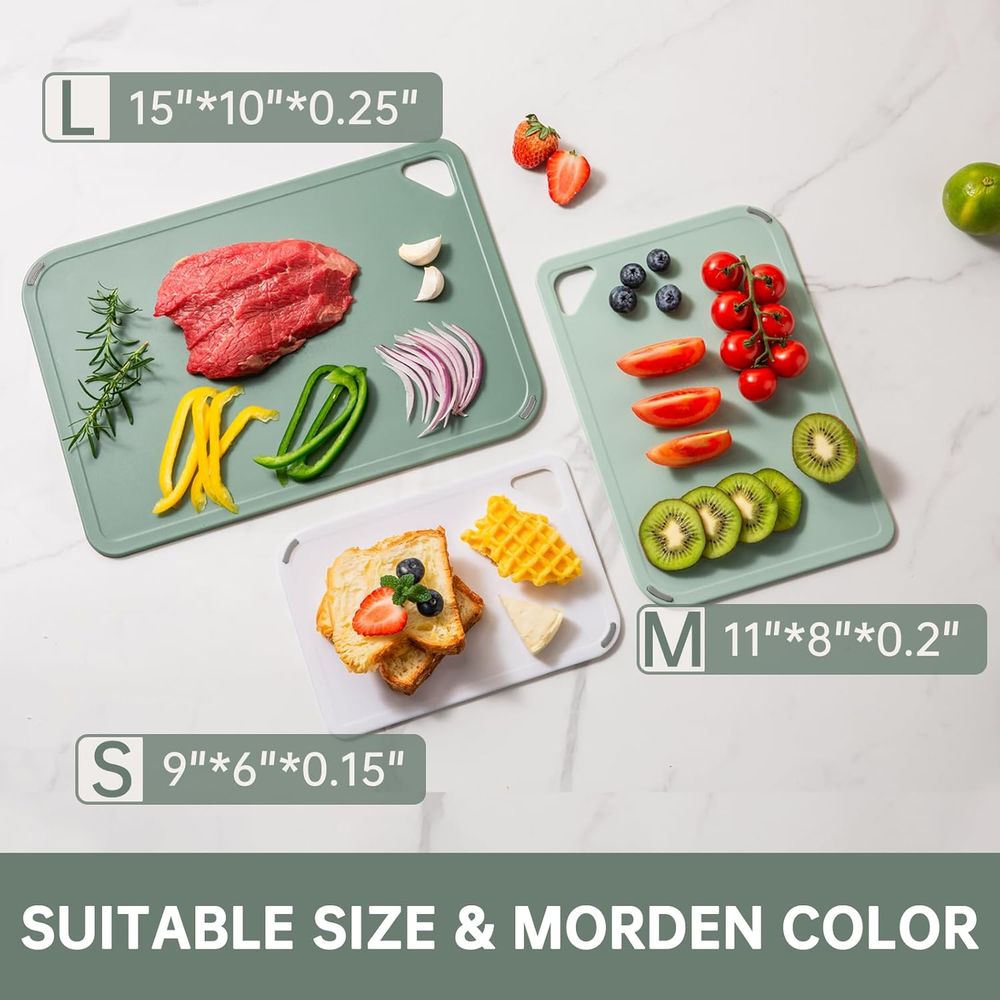 Plastic Cutting Board Set of 3 - Camping Cooking Set Large review and price