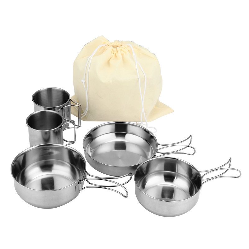 Foldable 5-piece Cups Kitchen  - Camping Cooking Ware Set review and price