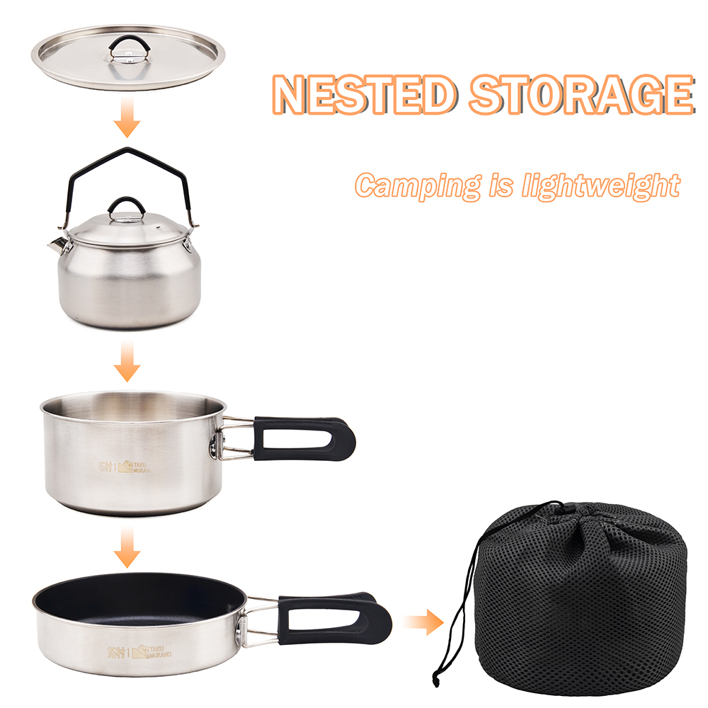 Camping Cookware Set Portable  - Camping Cooking Set Large review and price