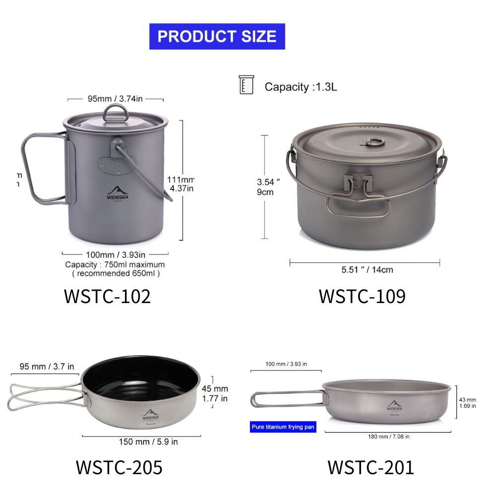 Widesea Camping Tableware Tita - Camping Cooking Set Large review and price