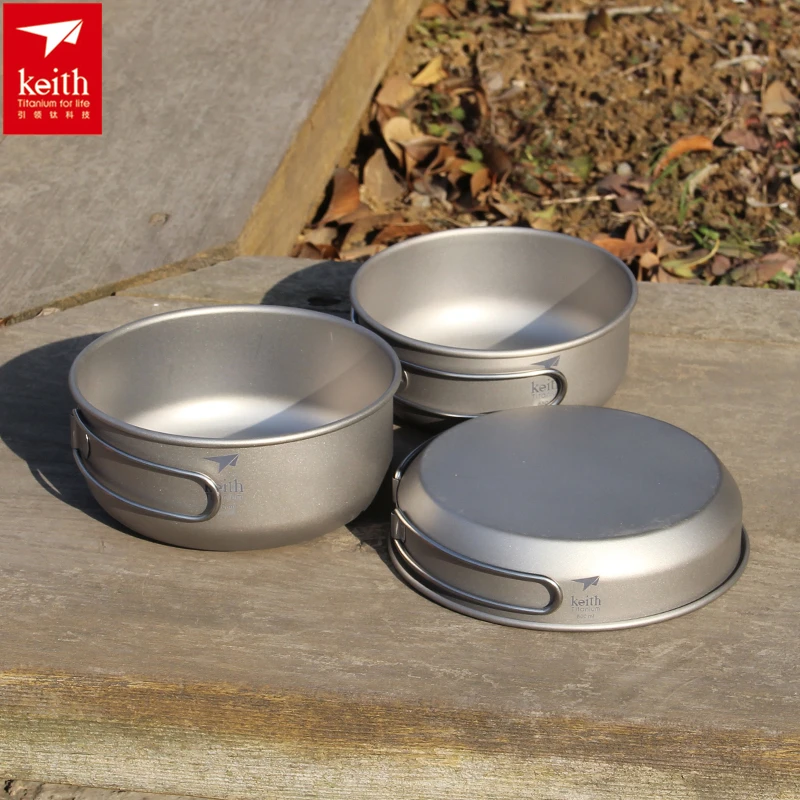 Keith 3PCS Titanium Cookware P - Camping Cooking Set Large review and price