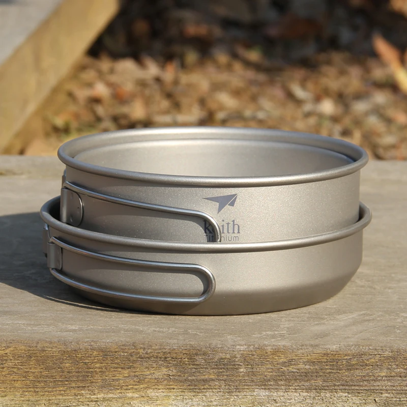 Keith 3PCS Titanium Cookware P - Camping Cooking Set Large review and price