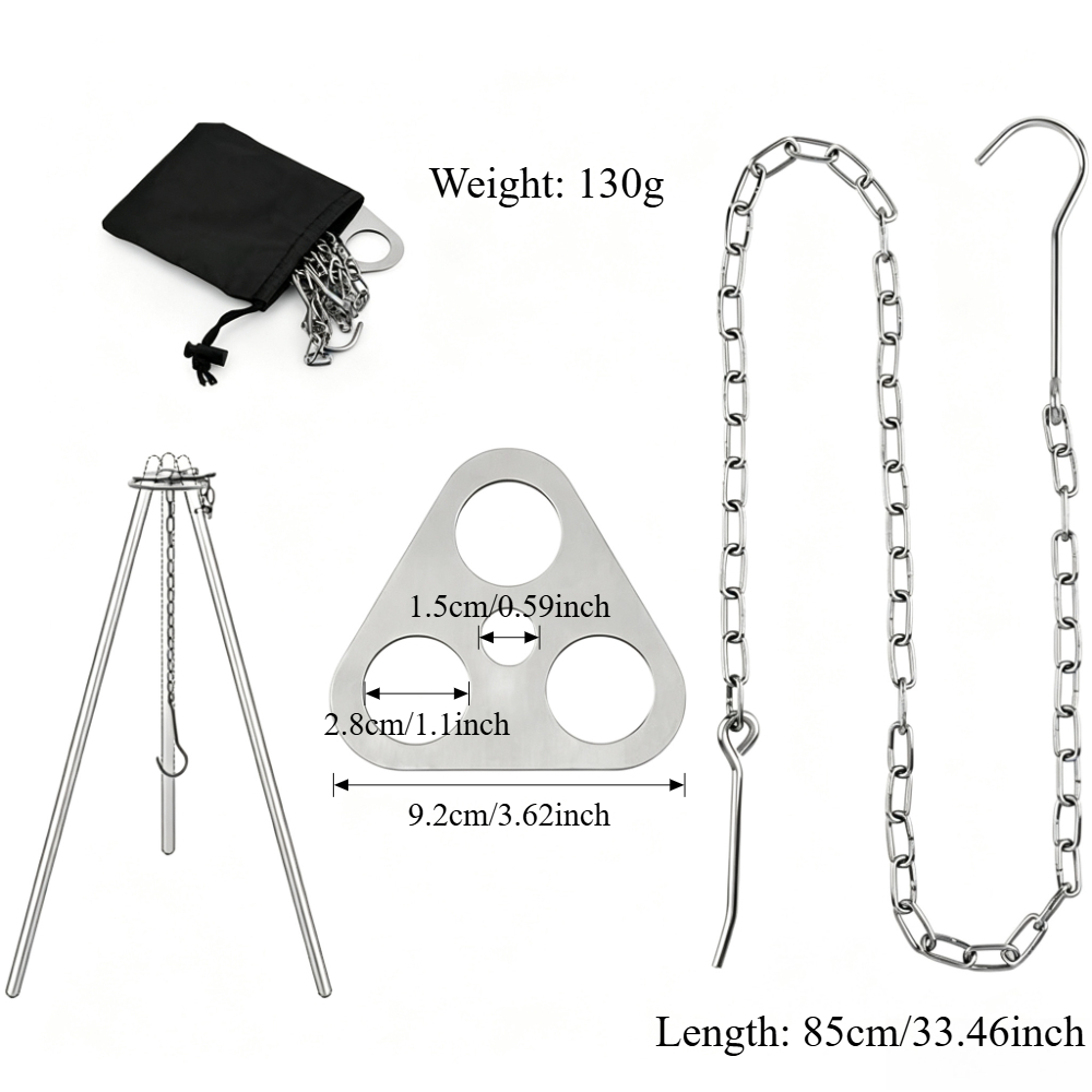 Adjustable Camping Tripod for  - Camping Cooking Tripod review and price