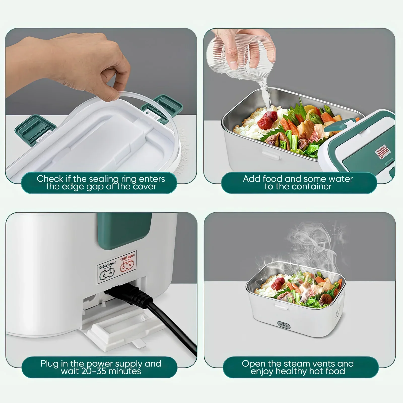 Electric Lunch Box Food Warmer - Camping Cooking Electric review and price