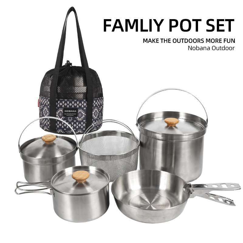 NOBANA Newest Outdoor Stainles - Camping Cooking Ware Set review and price