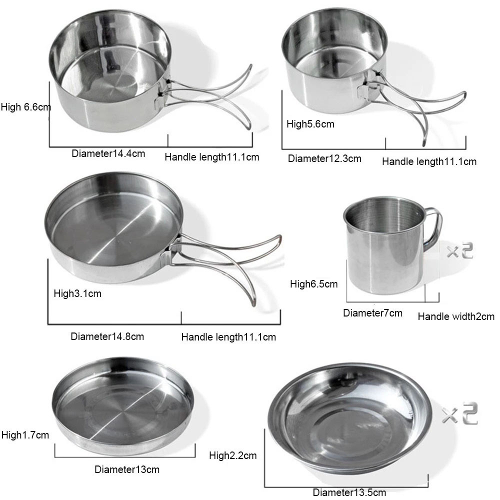 8Pcs Camping Cookware Set Kitc - Camping Cooking Set Large review and price