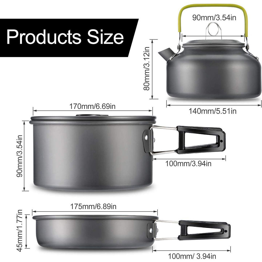 Camping Cookware Set Aluminum  - Camping Cooking Set Large review and price