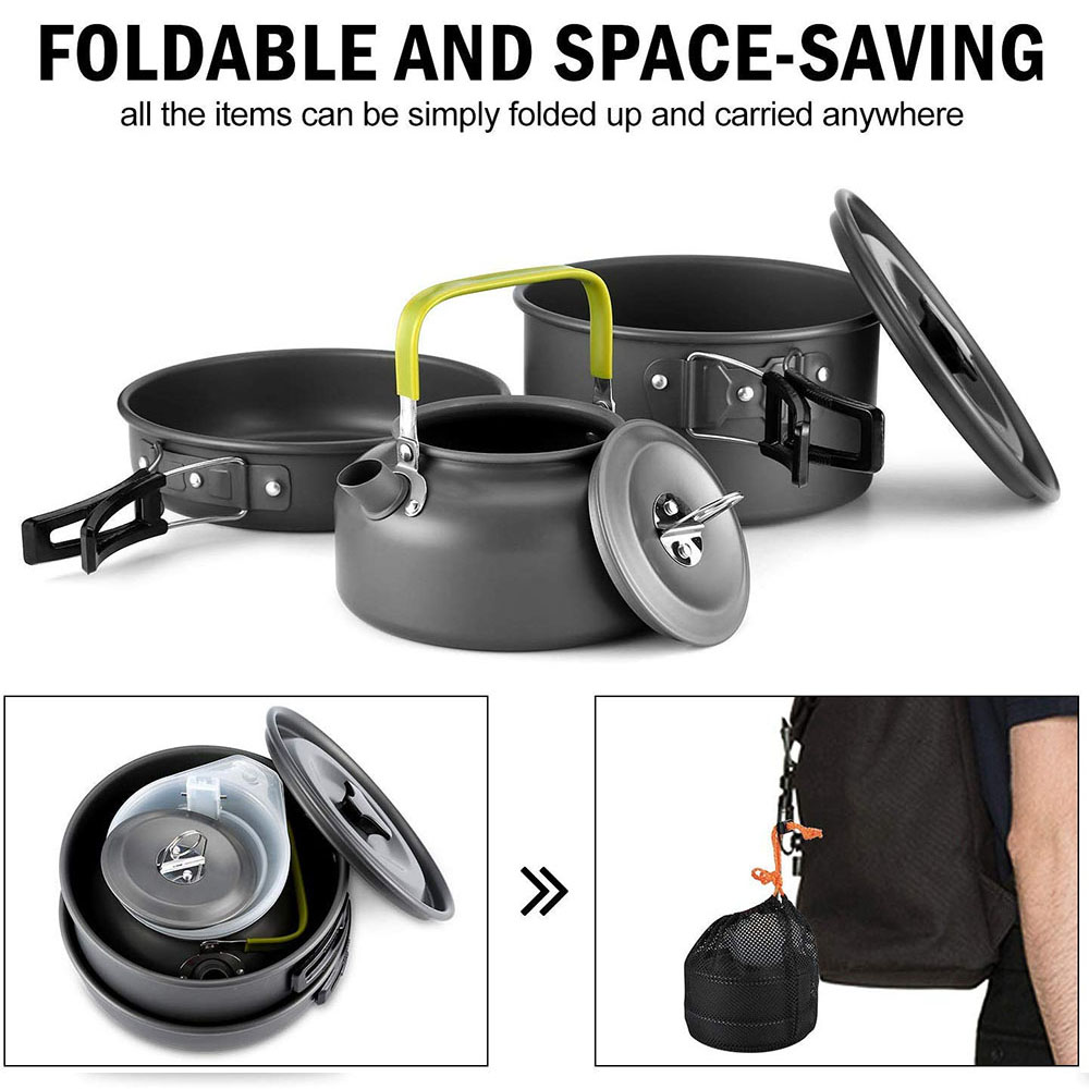 Camping Cookware Set Aluminum  - Camping Cooking Set Large review and price