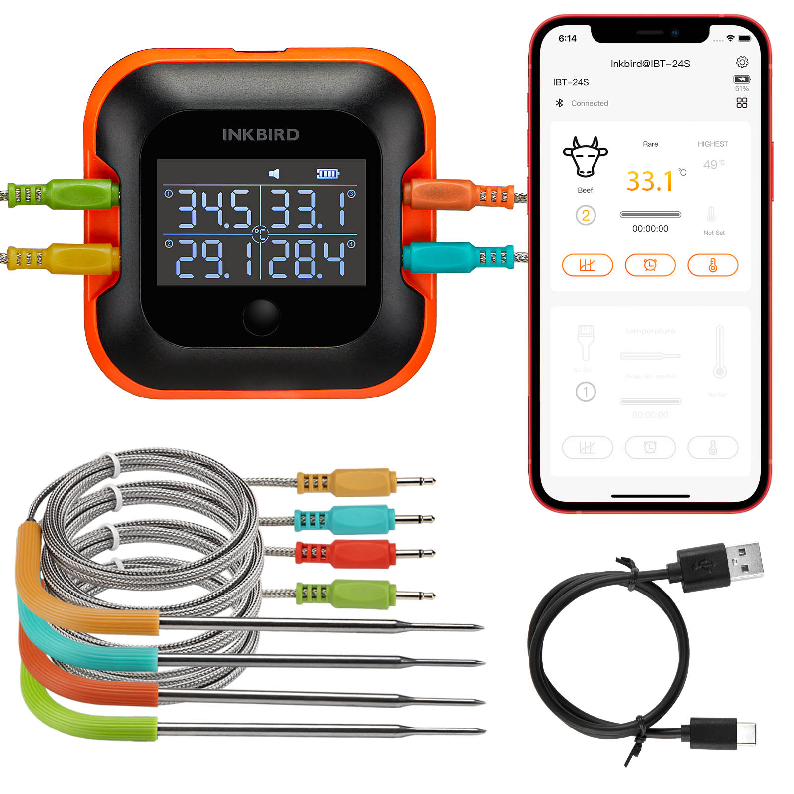 INKBIRD Bluetooth Meat Thermom - Meat Thermometer Camp review and price