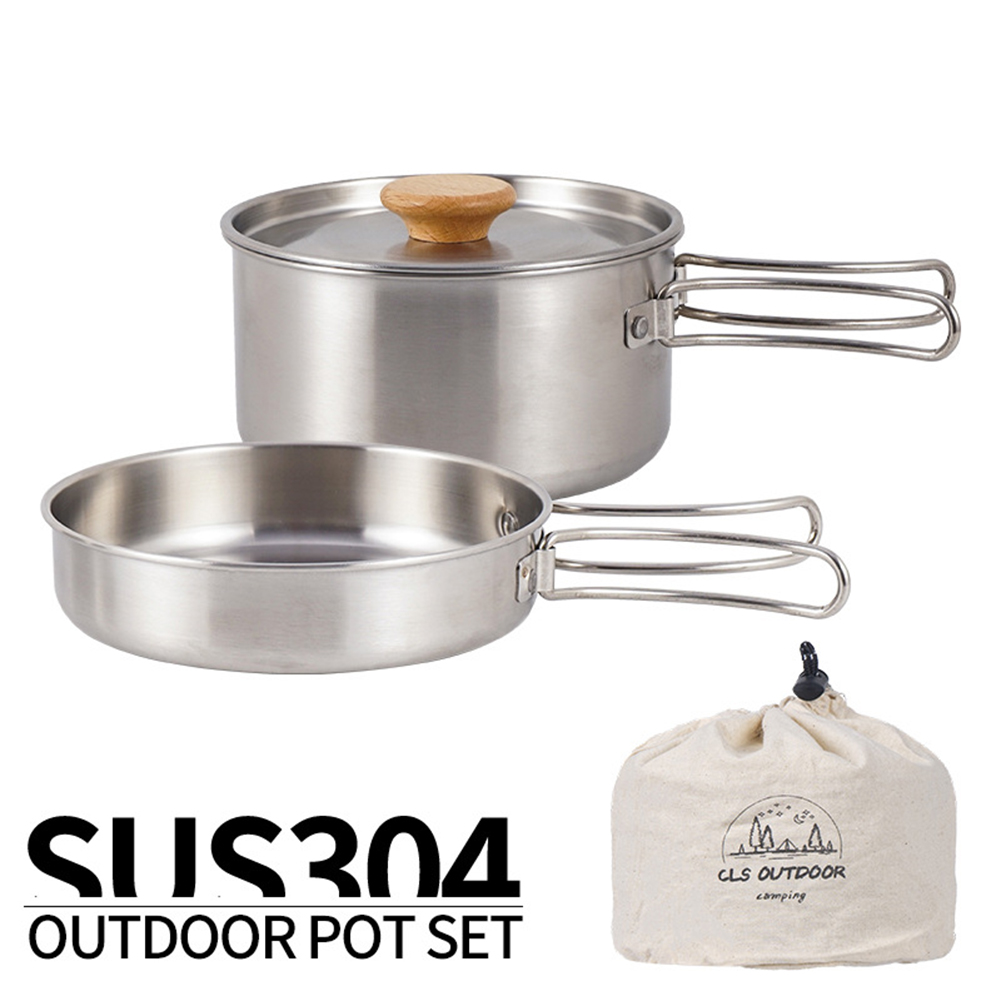 Portable Camping Pan Stainless - Camping Cooking Equipment Bag review and price