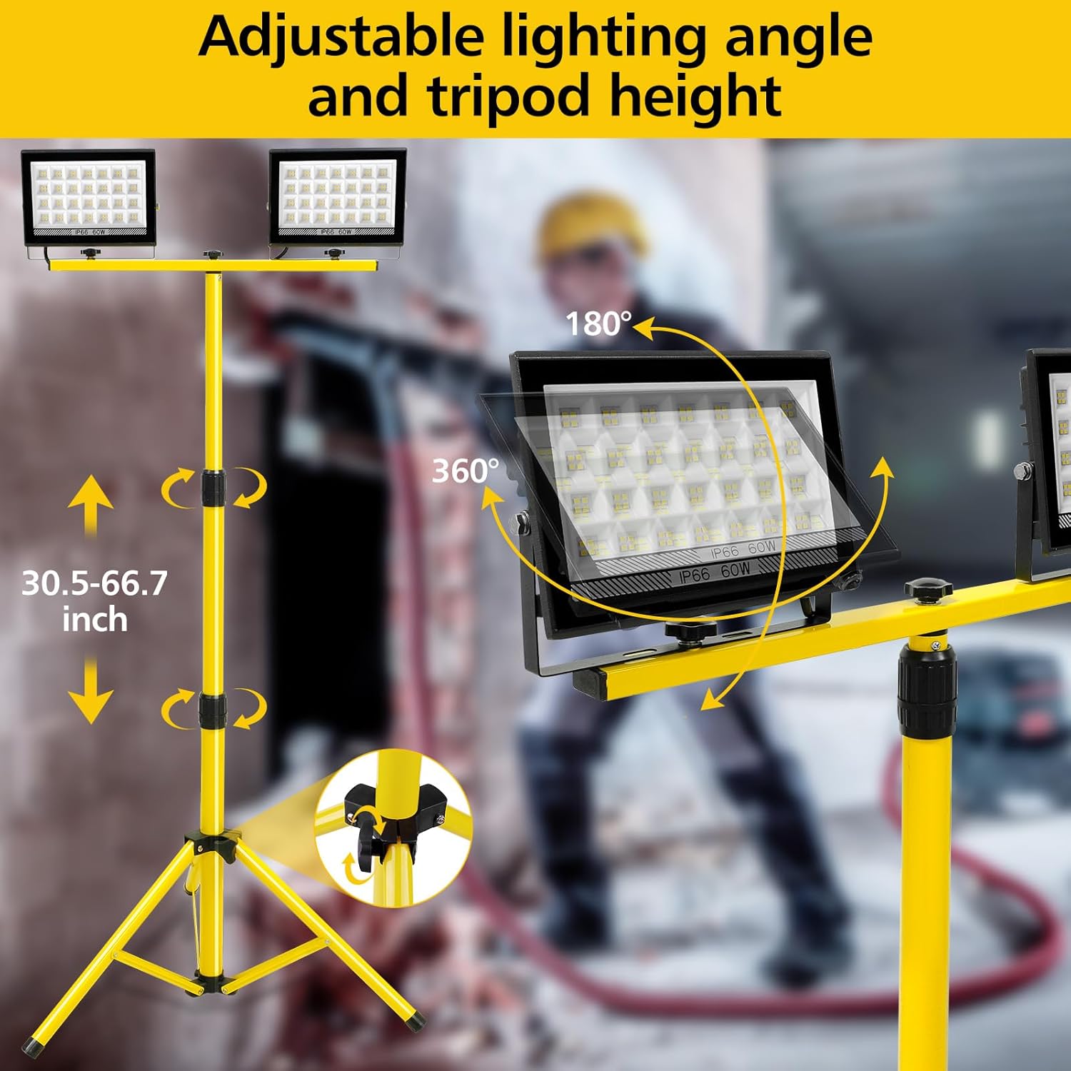 LED Work Light with Stand Adju - Camping Cooking Tripod review and price