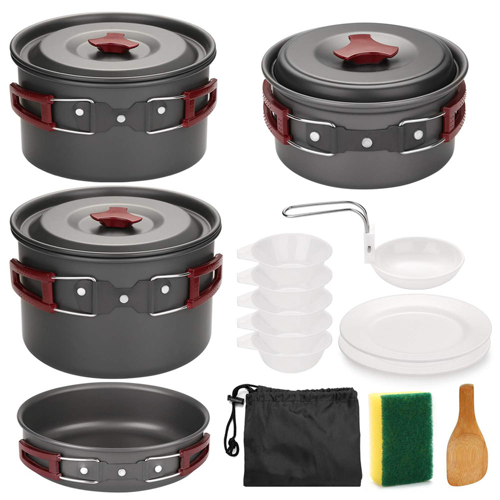 Outdoor Camping Cookware Kit N - Camping Cooking Set Large review and price